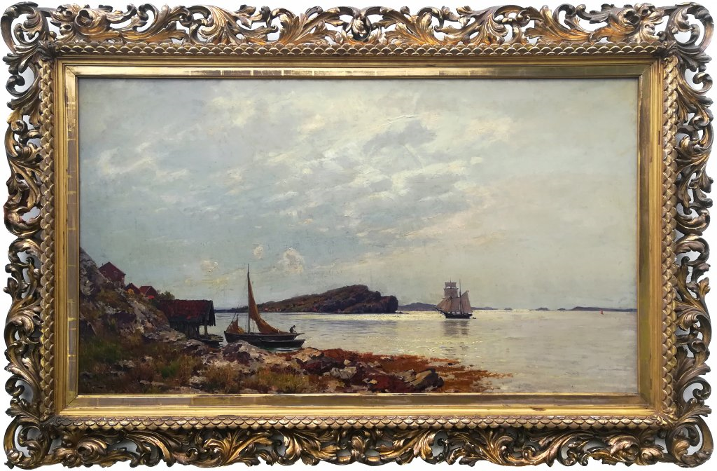 Lodě na moři www.aukceobrazu.eu - AUKCE OBRAZŮ U NÁRODNÍ GALERIE