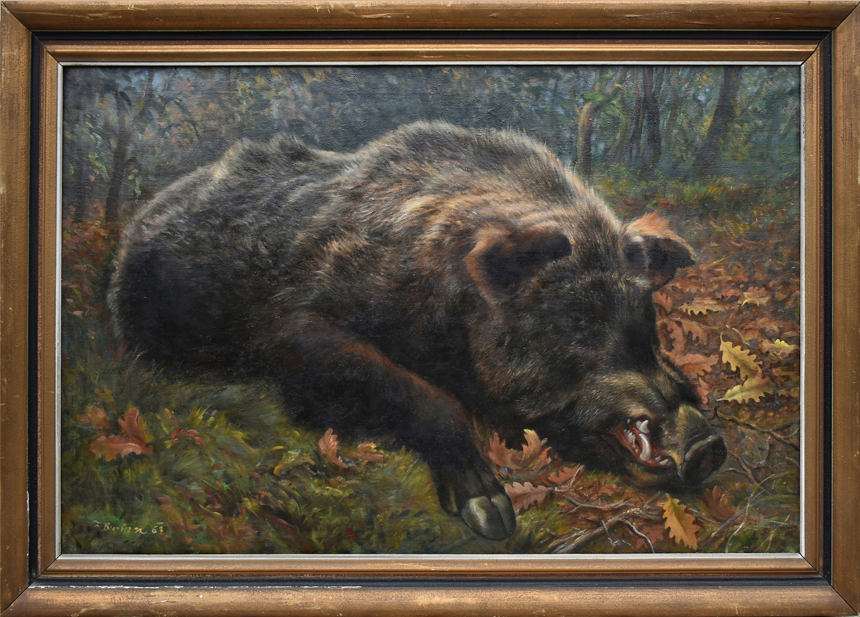 Zdeněk Burian Olej na plátně.